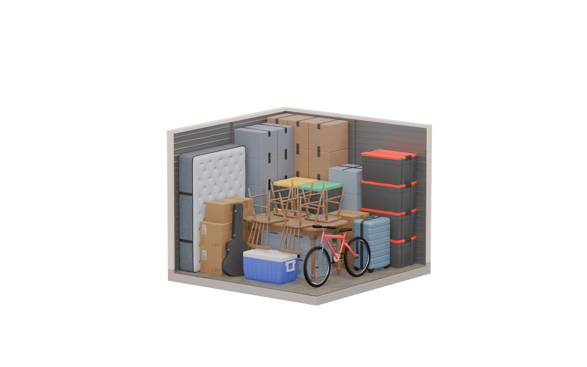 10' x 10' storage unit render