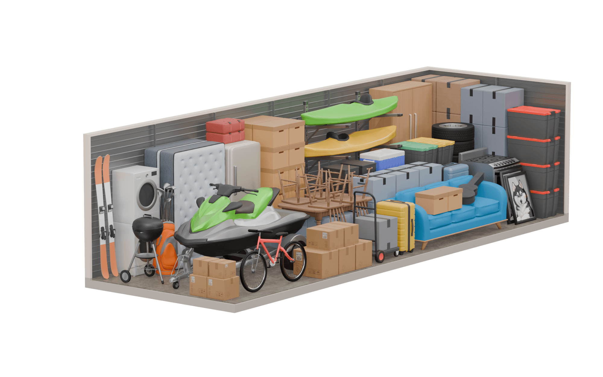 10' x 30' storage unit render