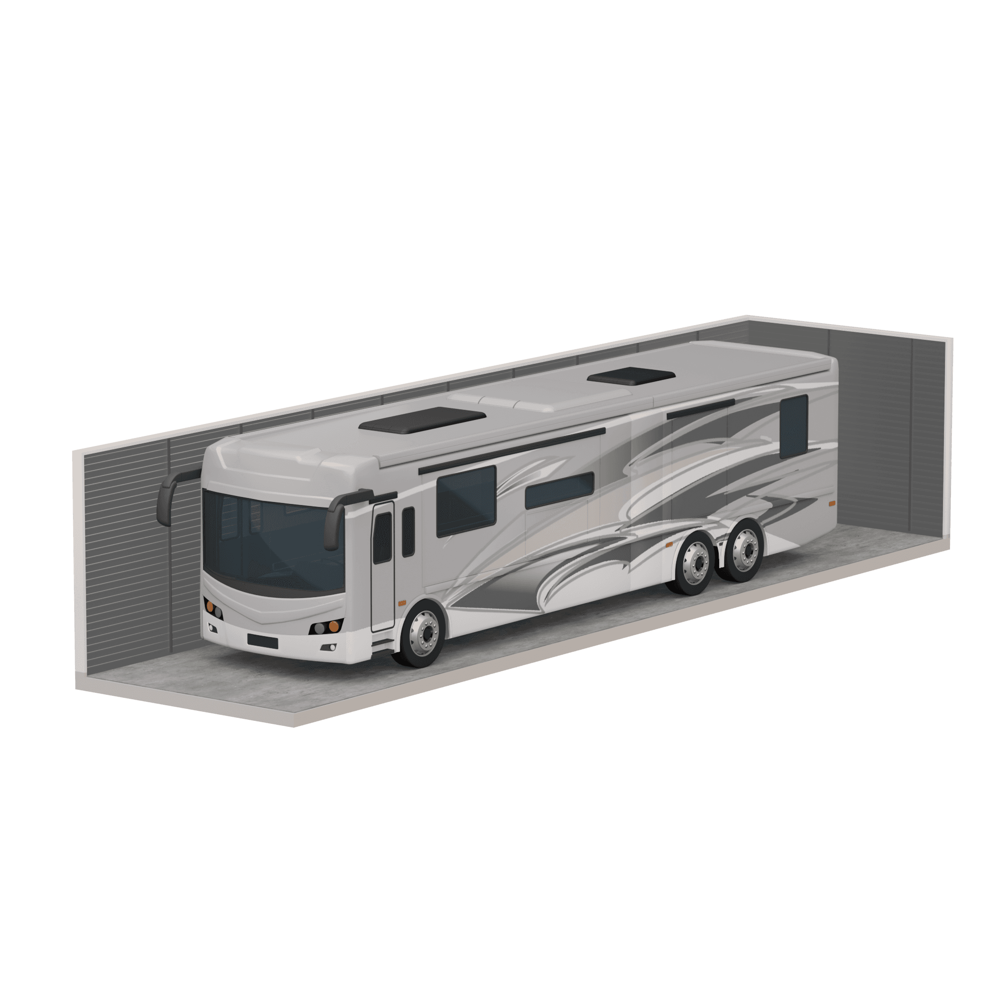 12' x 50' Enclosed Parking render